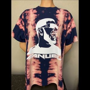 Anuel AA “Real hasta la Muerte” bleached tees